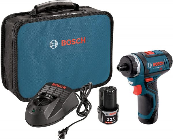 Bosch PS21-2A 12V Max 2-Speed Pocket Driver Kit with 2 Batteries, Charger and Case