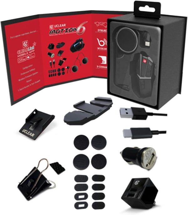 Uclear Digital Motion 6 Bluetooth Helmet Communication System - Single Kit - Image 3